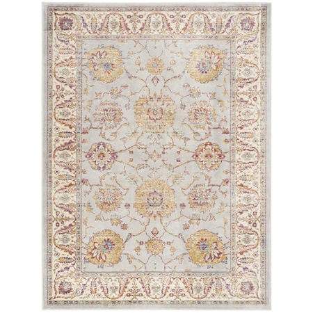 Safavieh 4 x 5 ft.-7 in. Small Rectangle Sevilla Power Loomed RugSilver & Ivory SEV811F-4